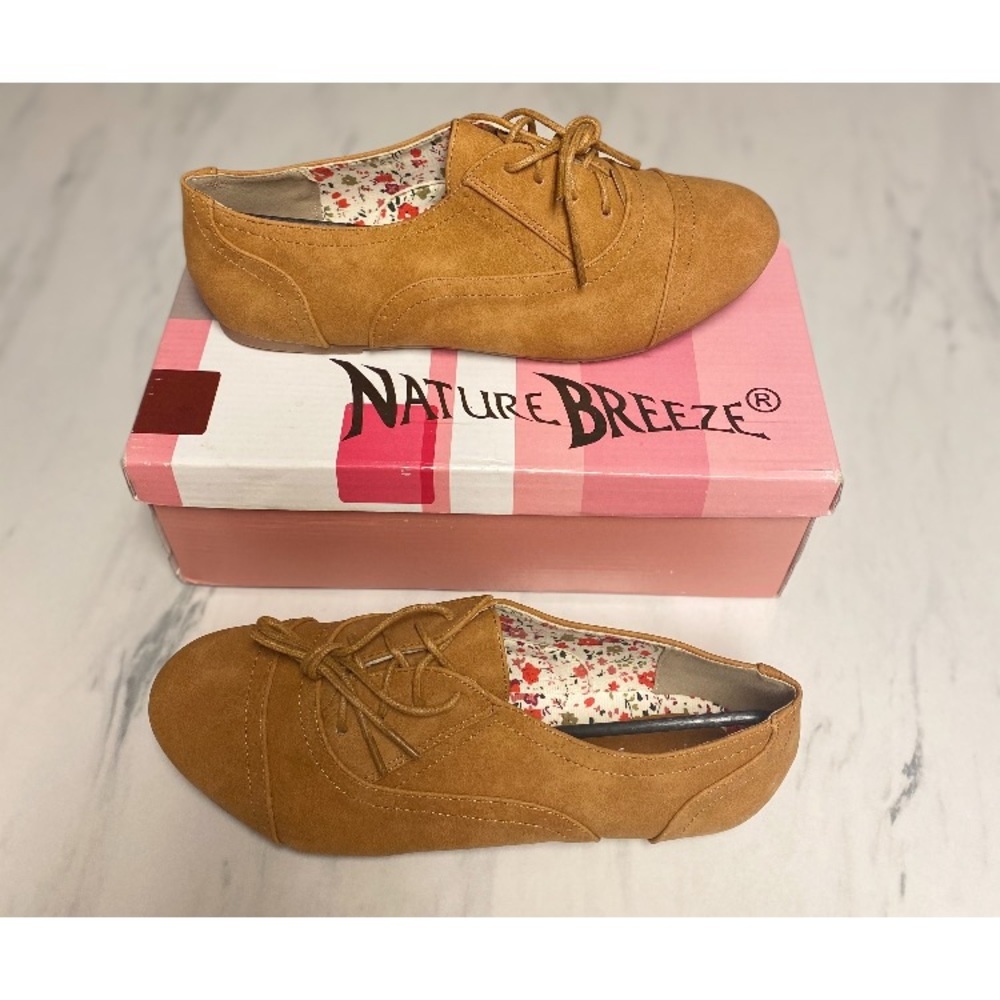 NIB Nature Breeze Tan Oxford Flats Size 7.5 or 9 - Picture 5 of 9
